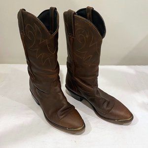Durango Women's Dark Tan Leather Slouch Pull On Western Boots Size 8 M RD542